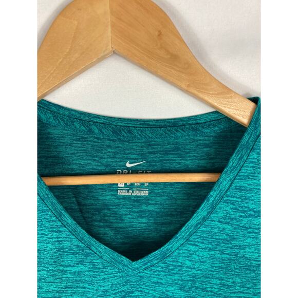 Nike Dri Fit Training Tshirt Teal Green Blue Size XS - Picture 4 of 5